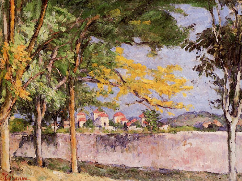 The Road (aka The Ancient Wall) - Paul Cezanne Painting